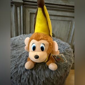 Adorable Plush Monkey with Banana Hat
